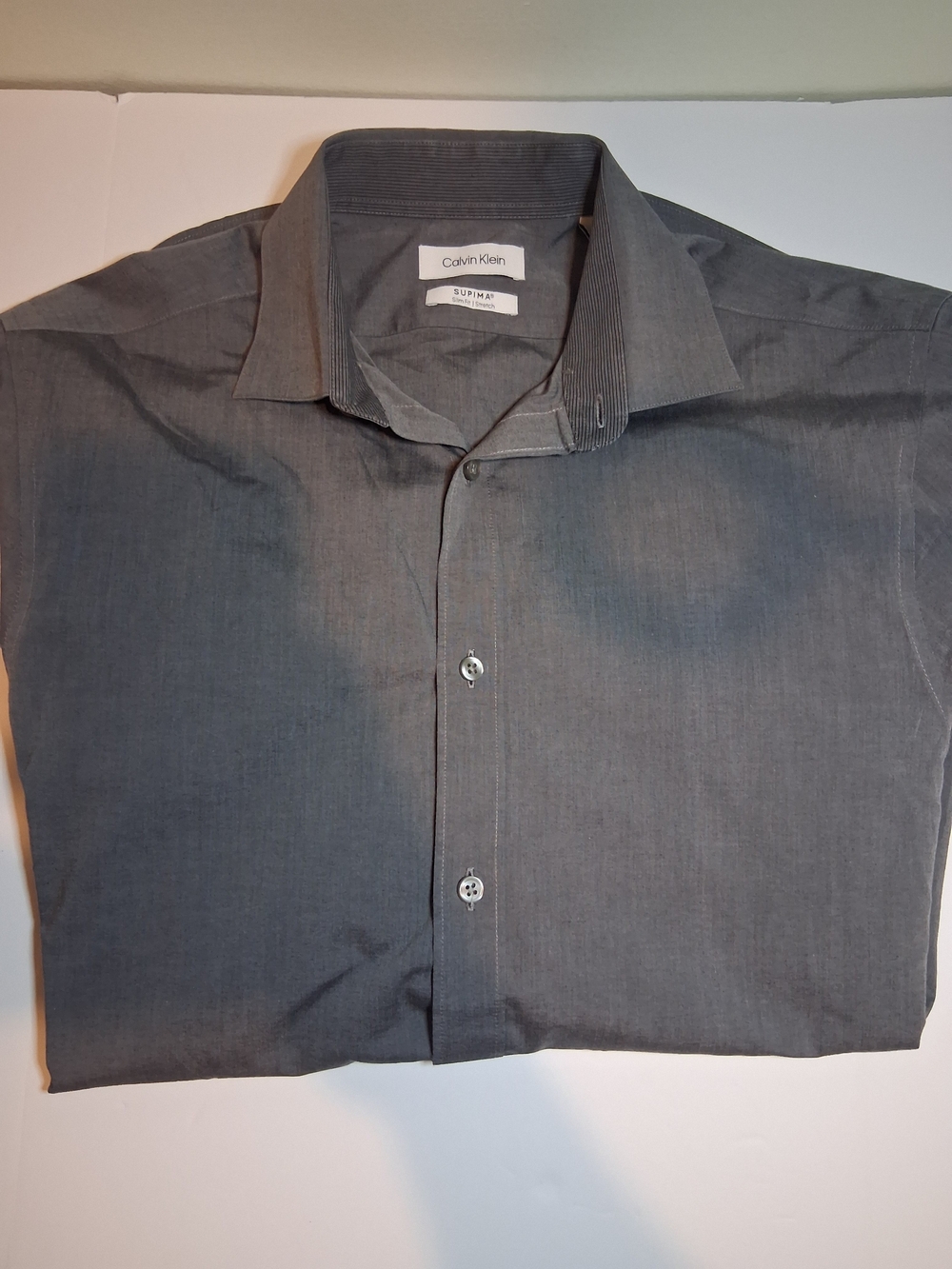 Calvin Klein Men's Dark Gray Dress Shirt